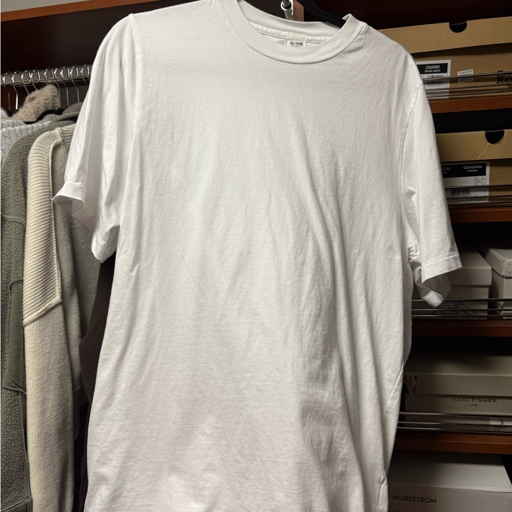 Re/Done white oversized t-shirt